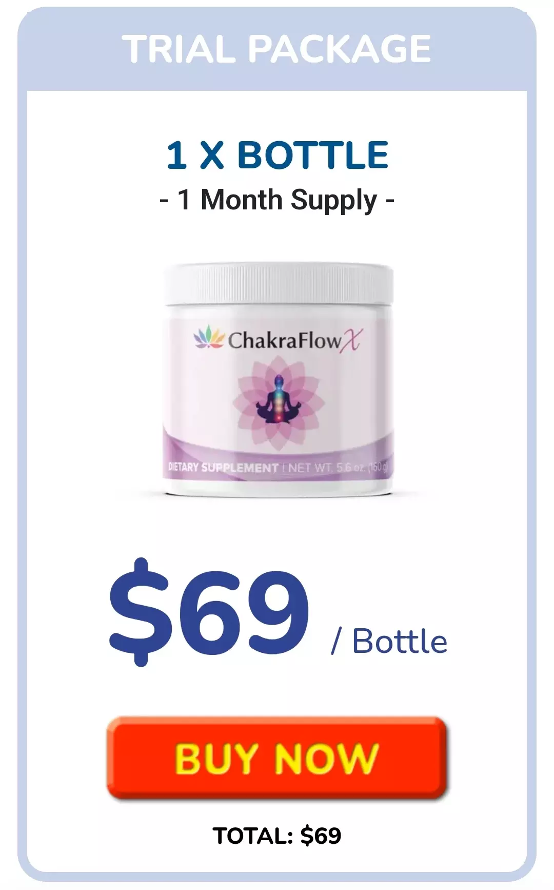 ChakraFlowX™ 1 bottle pricing